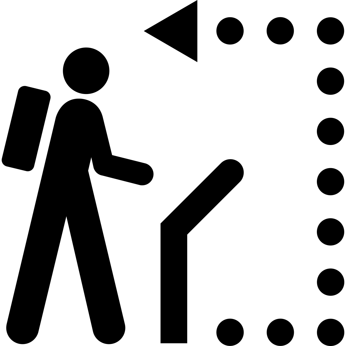 Person entering a doorway icon